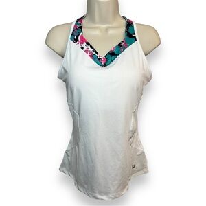 Fila Women’s Bevans Day Break Racer Back Tank White Size Small